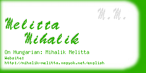 melitta mihalik business card